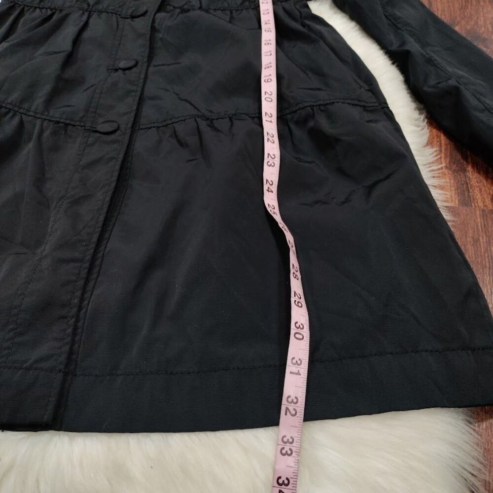 Valentino R.E.D Black Raincoat/Shacket Peplum Whimsy Goth Babydoll 40 S/M - Picture 10 of 15